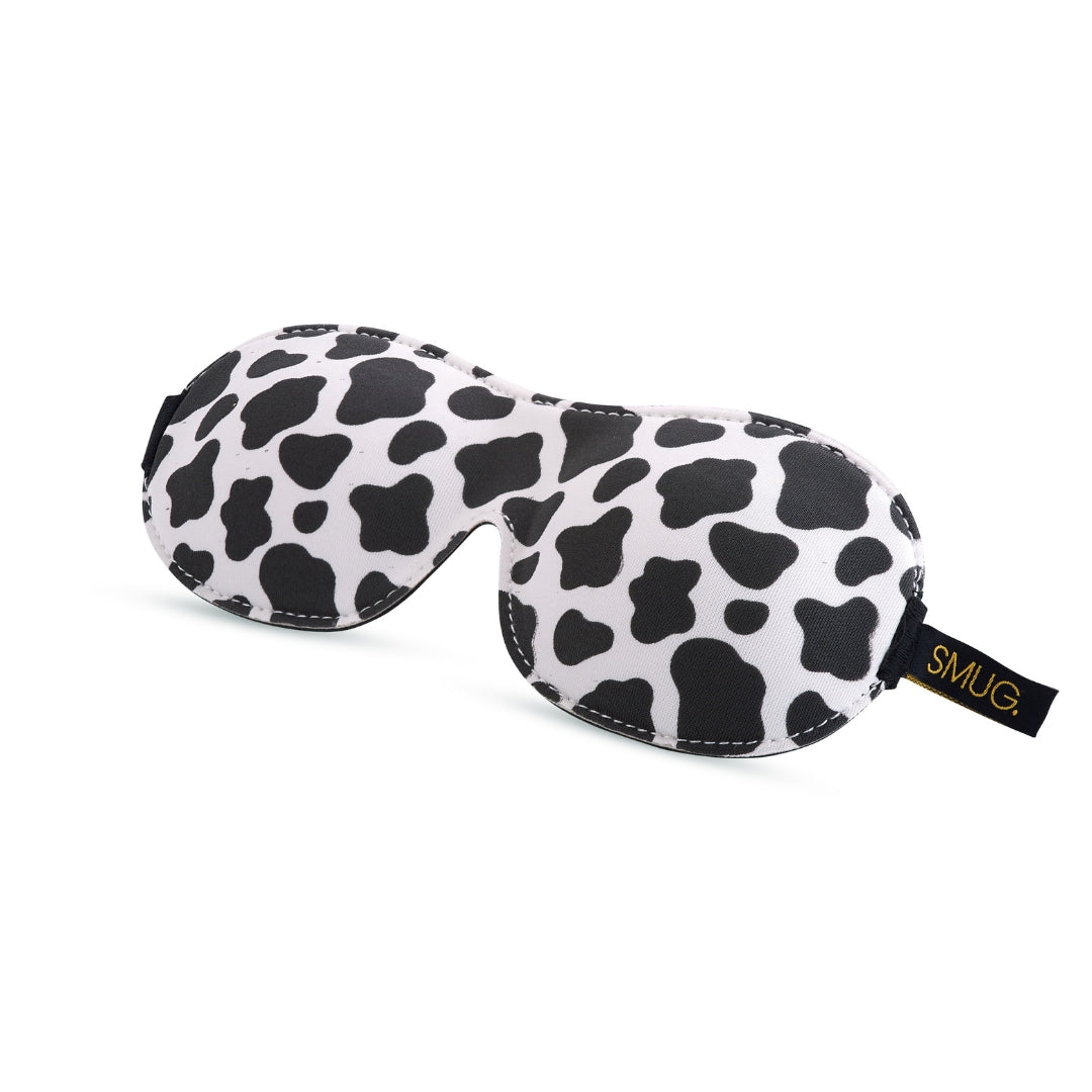 Contoured 3D Blackout Sleep Mask in Cow Print