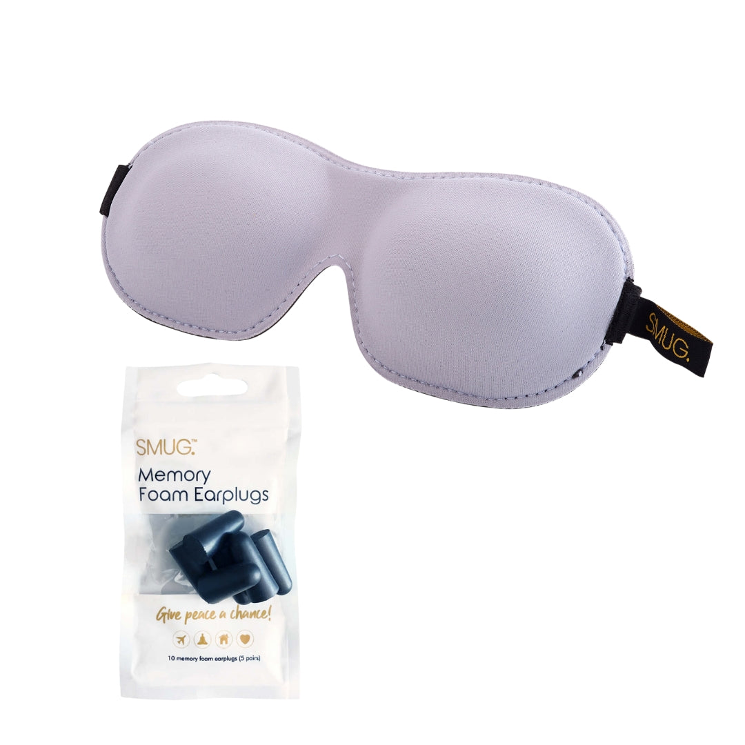 Contoured 3D Blackout Sleep Mask in Grey