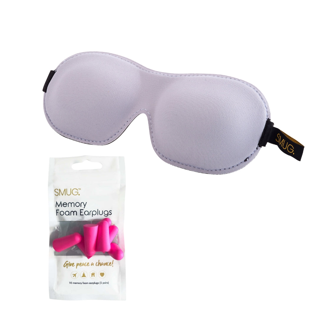 Contoured 3D Blackout Sleep Mask in Grey