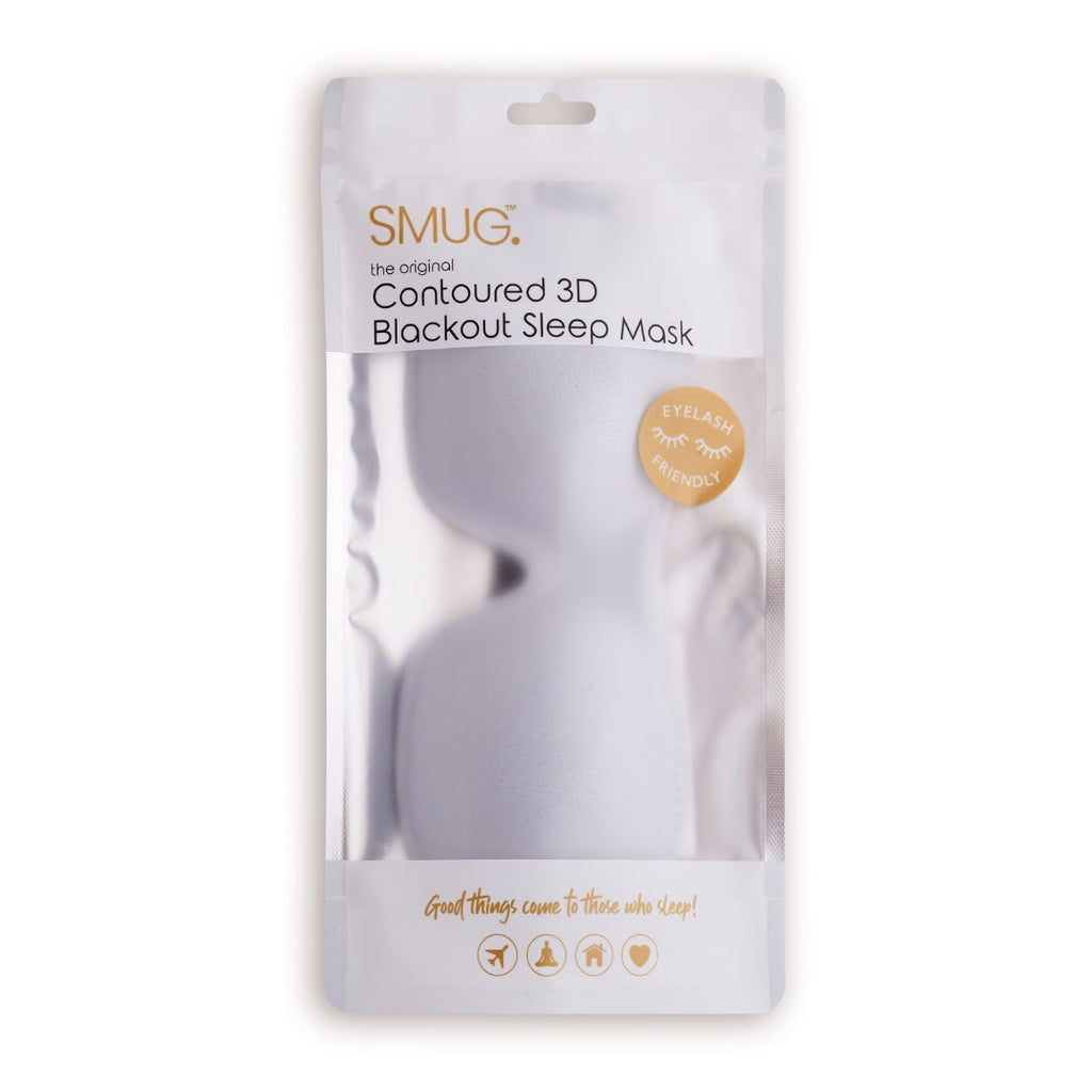 Contoured 3D Blackout Sleep Mask in Grey
