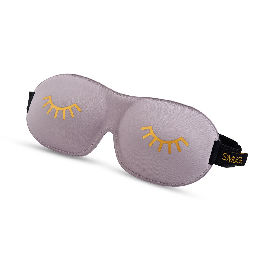 Contoured 3D Blackout Sleep Mask in Wink Grey