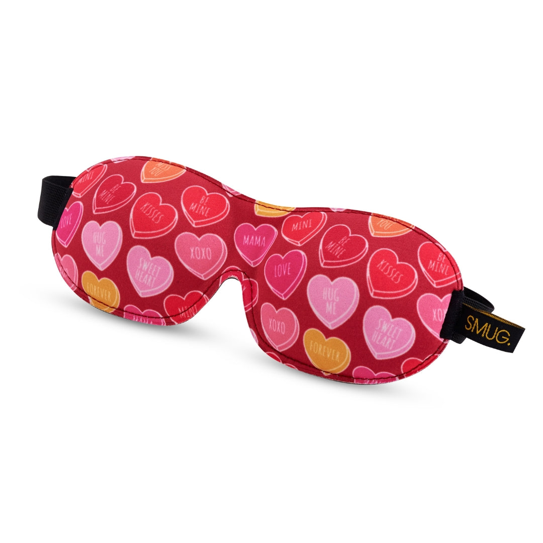 Contoured 3D Blackout Sleep Mask in Heart Sweets