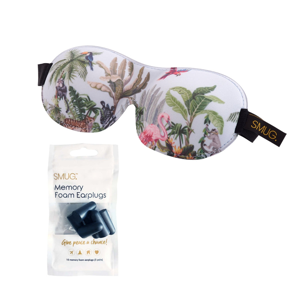 Contoured 3D Blackout Sleep Mask in Jungle Print
