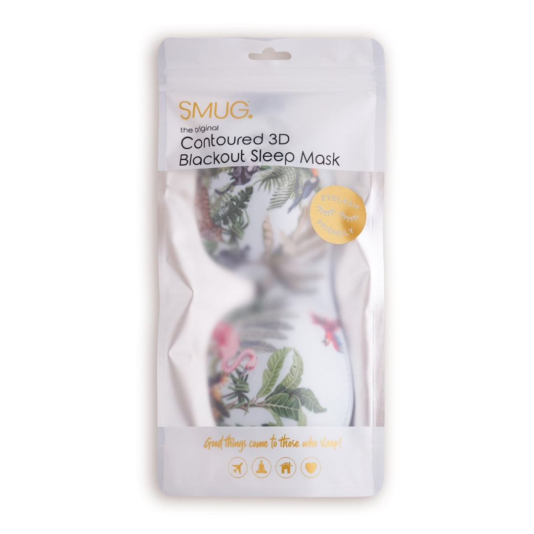 Contoured 3D Blackout Sleep Mask in Jungle Print