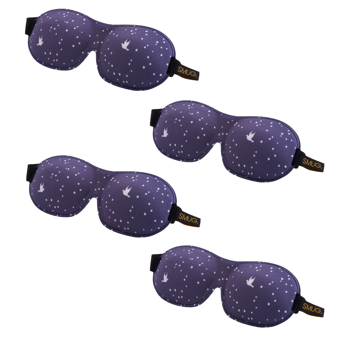 Contoured Sleep Mask Multipack Four Pack Various Designs