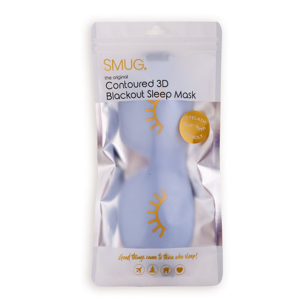 Contoured 3D Blackout Sleep Mask in Baby Blue
