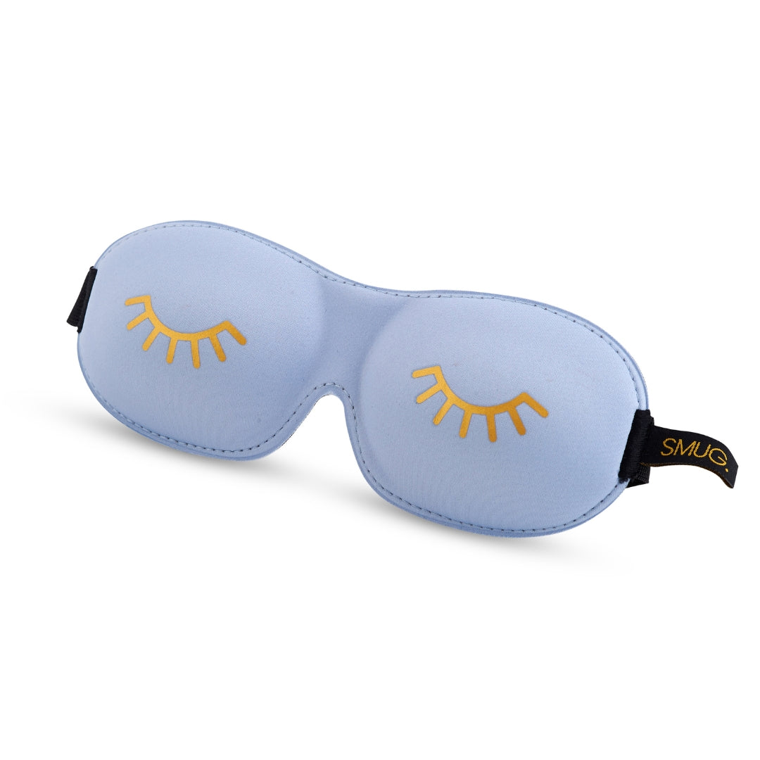 Contoured 3D Blackout Sleep Mask in Baby Blue