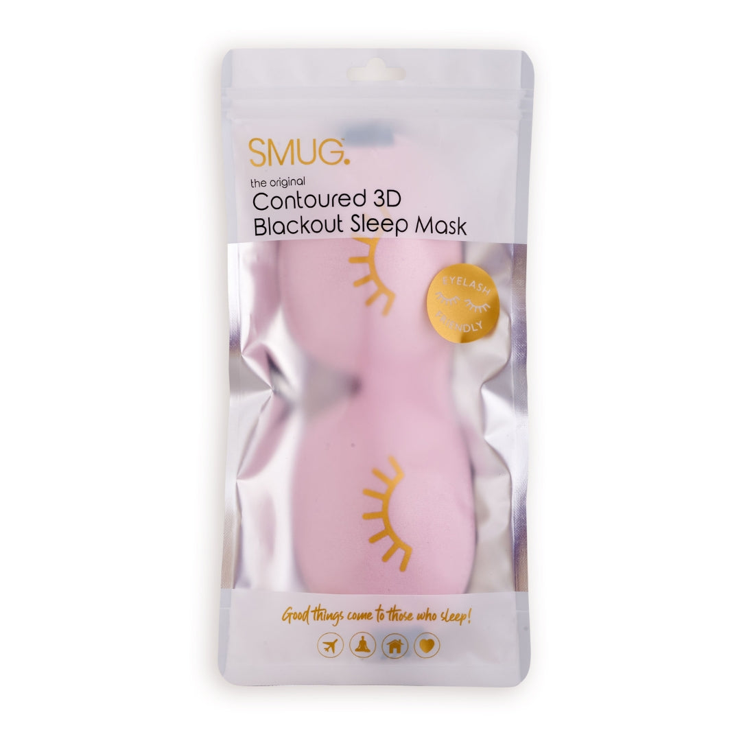 Contoured 3D Blackout Sleep Mask in Baby Pink
