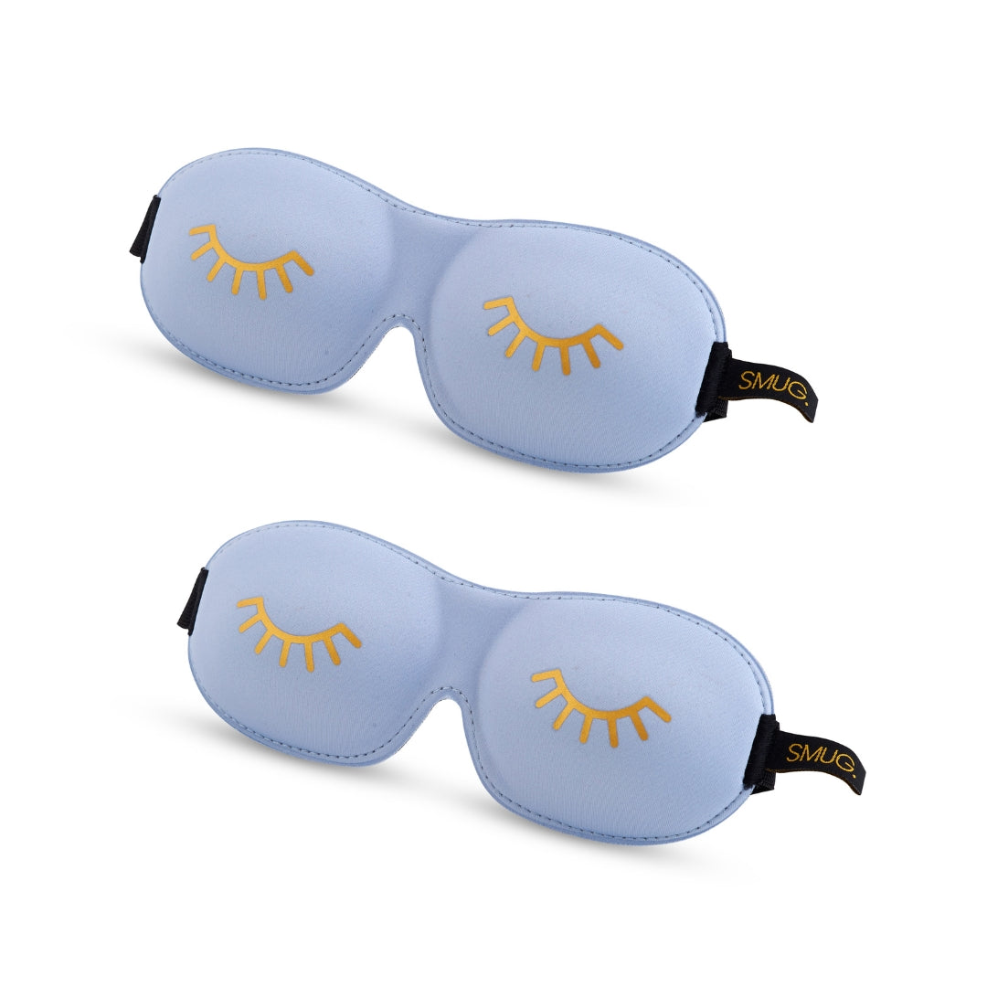 Contoured Sleep Mask Twin Pack Sets in Various Designs