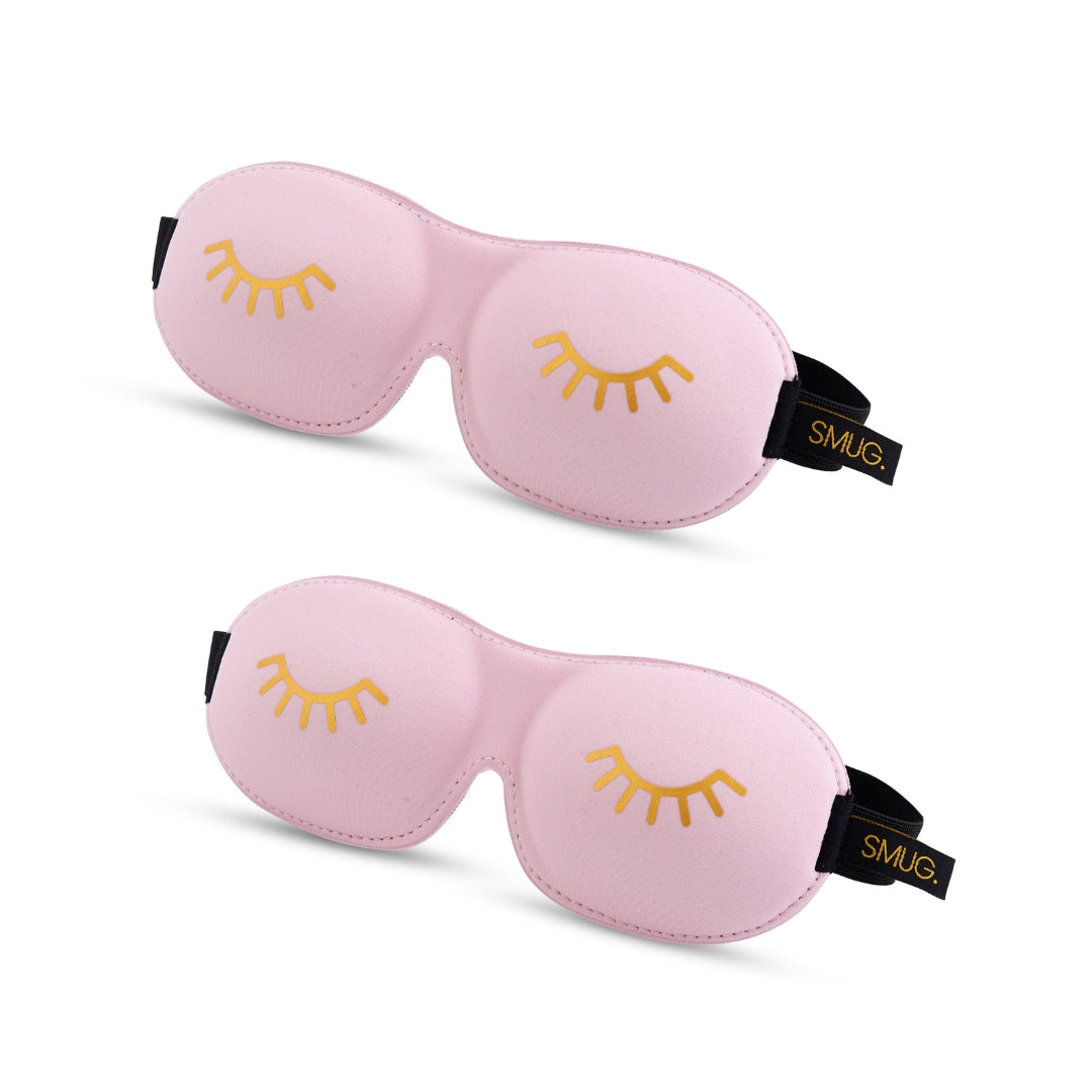 Contoured Sleep Mask Twin Pack Sets in Various Designs