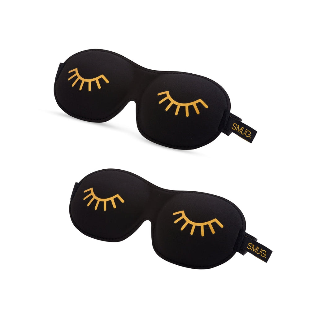 Contoured Sleep Mask Twin Pack Sets in Various Designs