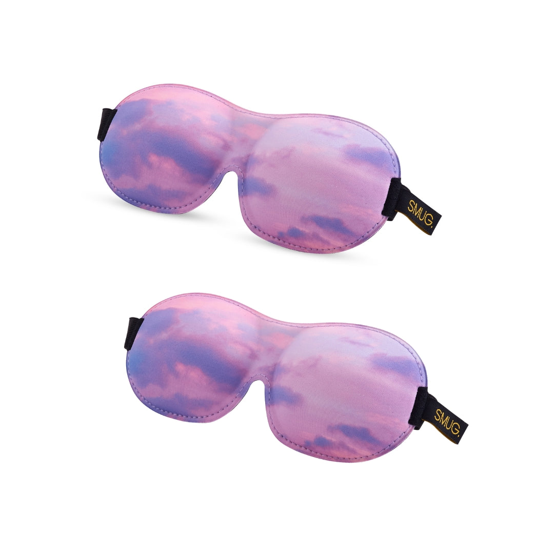 Contoured Sleep Mask Twin Pack Sets in Various Designs