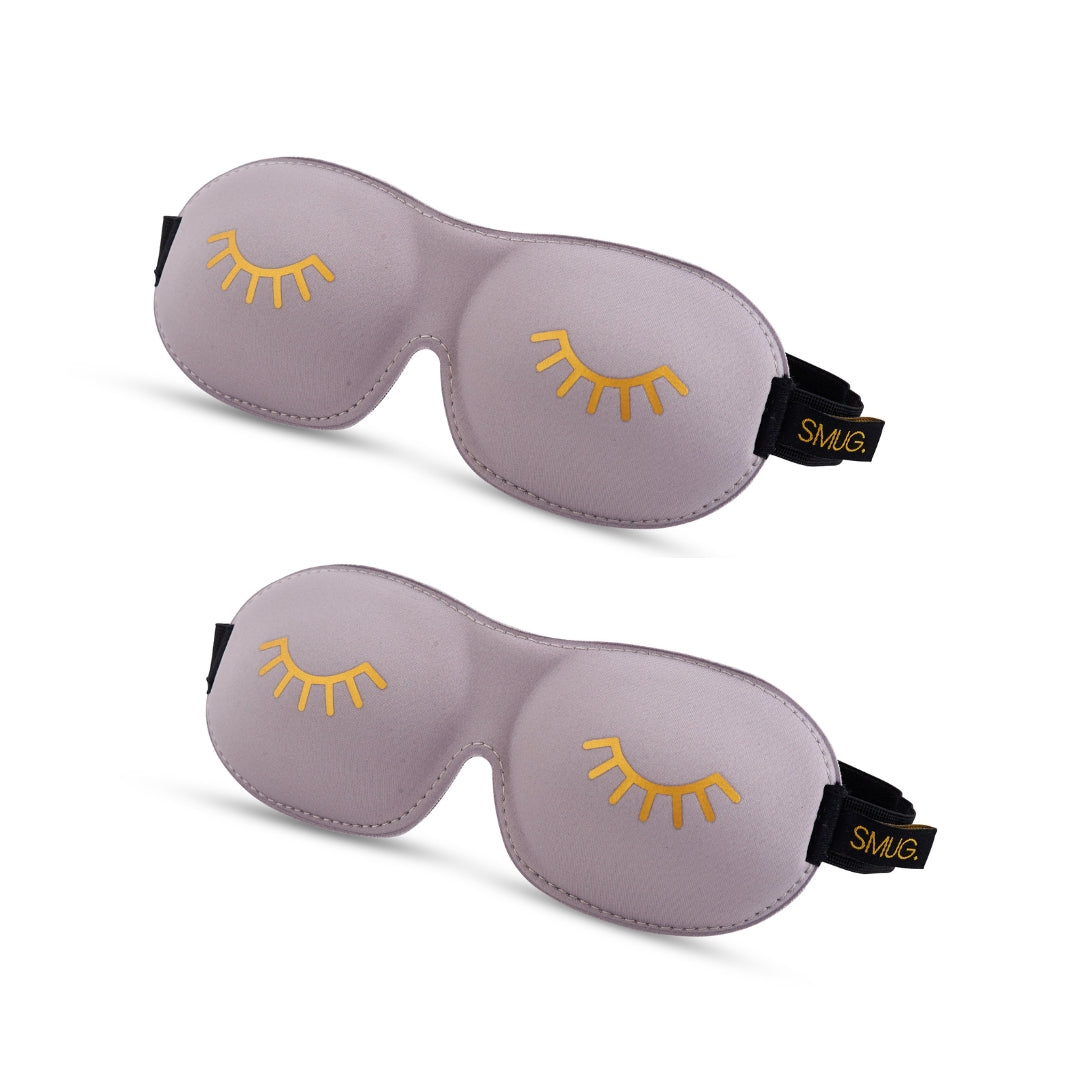 Contoured Sleep Mask Twin Pack Sets in Various Designs