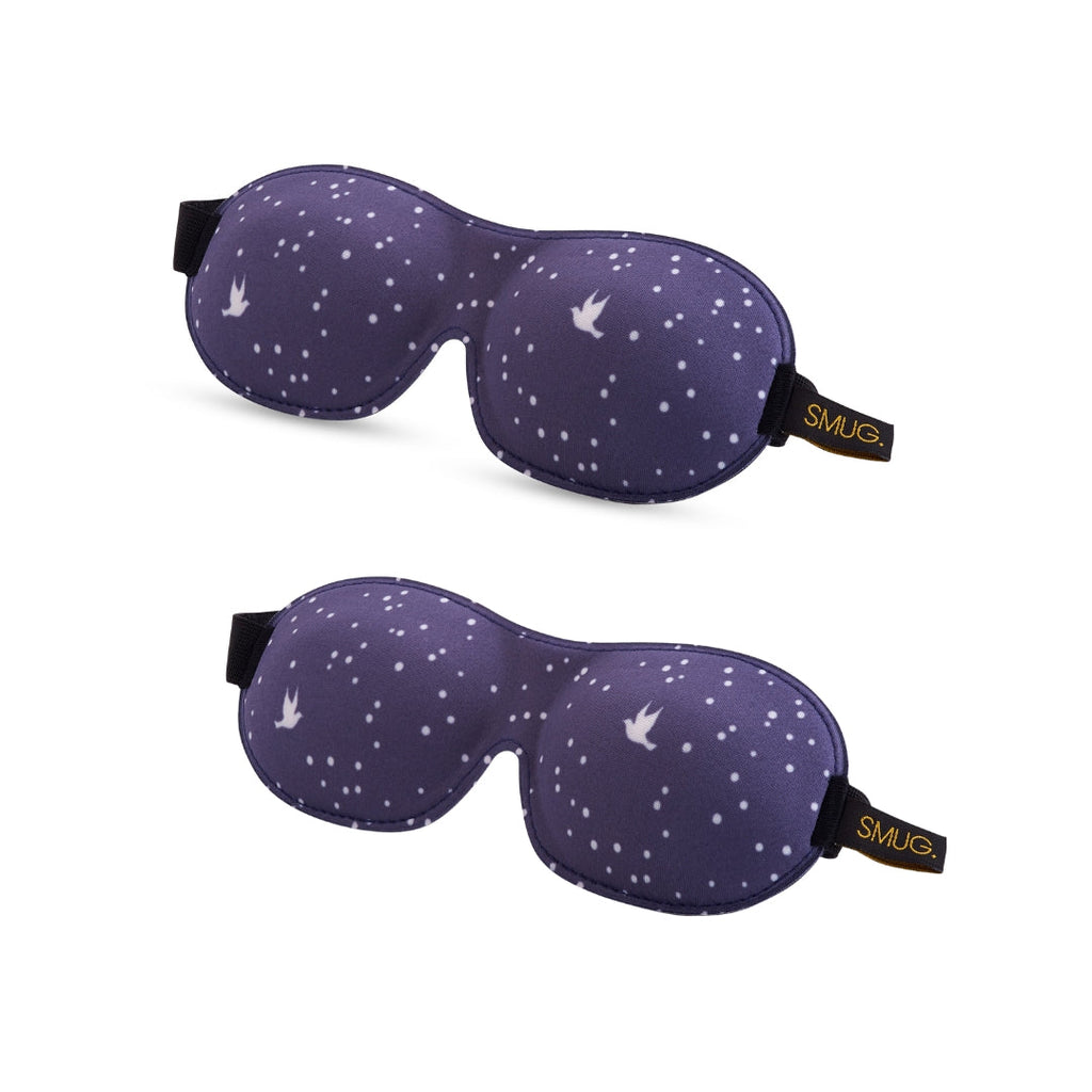 Contoured Sleep Mask Twin Pack Sets in Various Designs