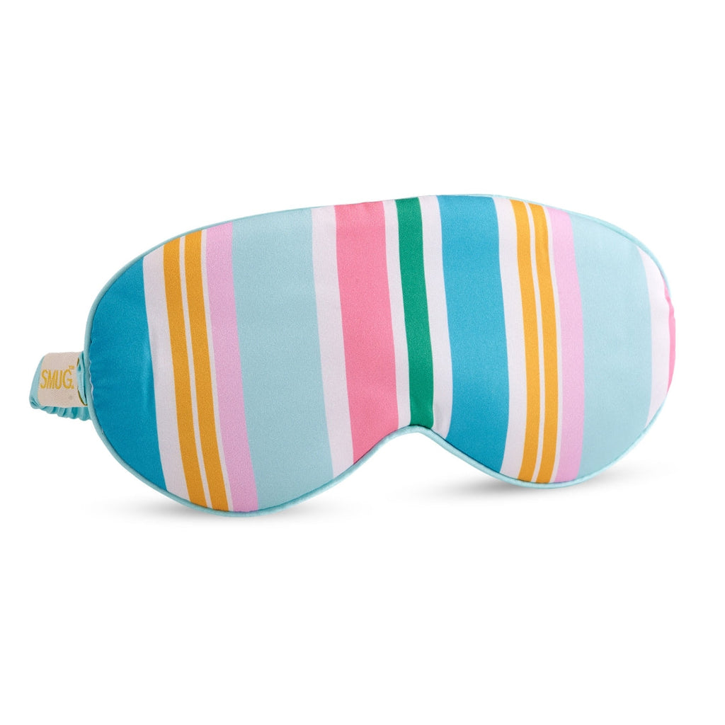 Satin Sleep Mask in Bold Stripe Print