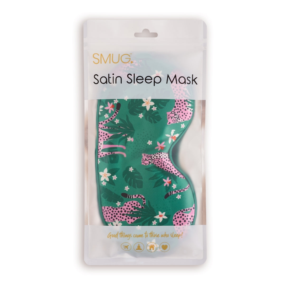 Satin Sleep Mask in Cheetah Print