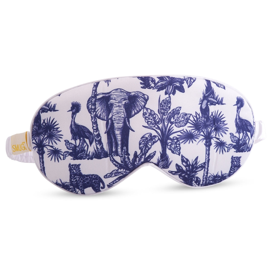 Satin Sleep Mask in Elephant Print