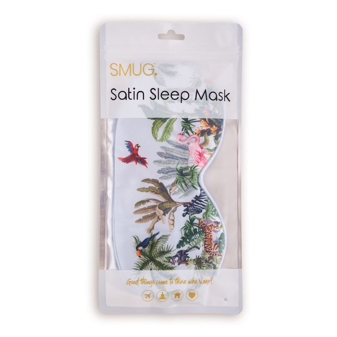 Jungle Print Satin Sleep Mask