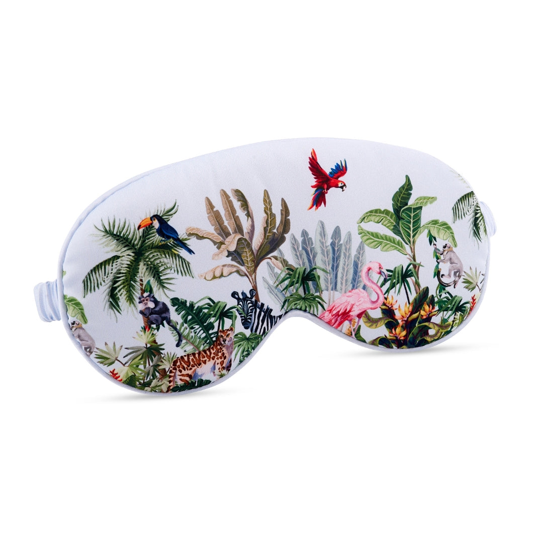 Jungle Print Satin Sleep Mask