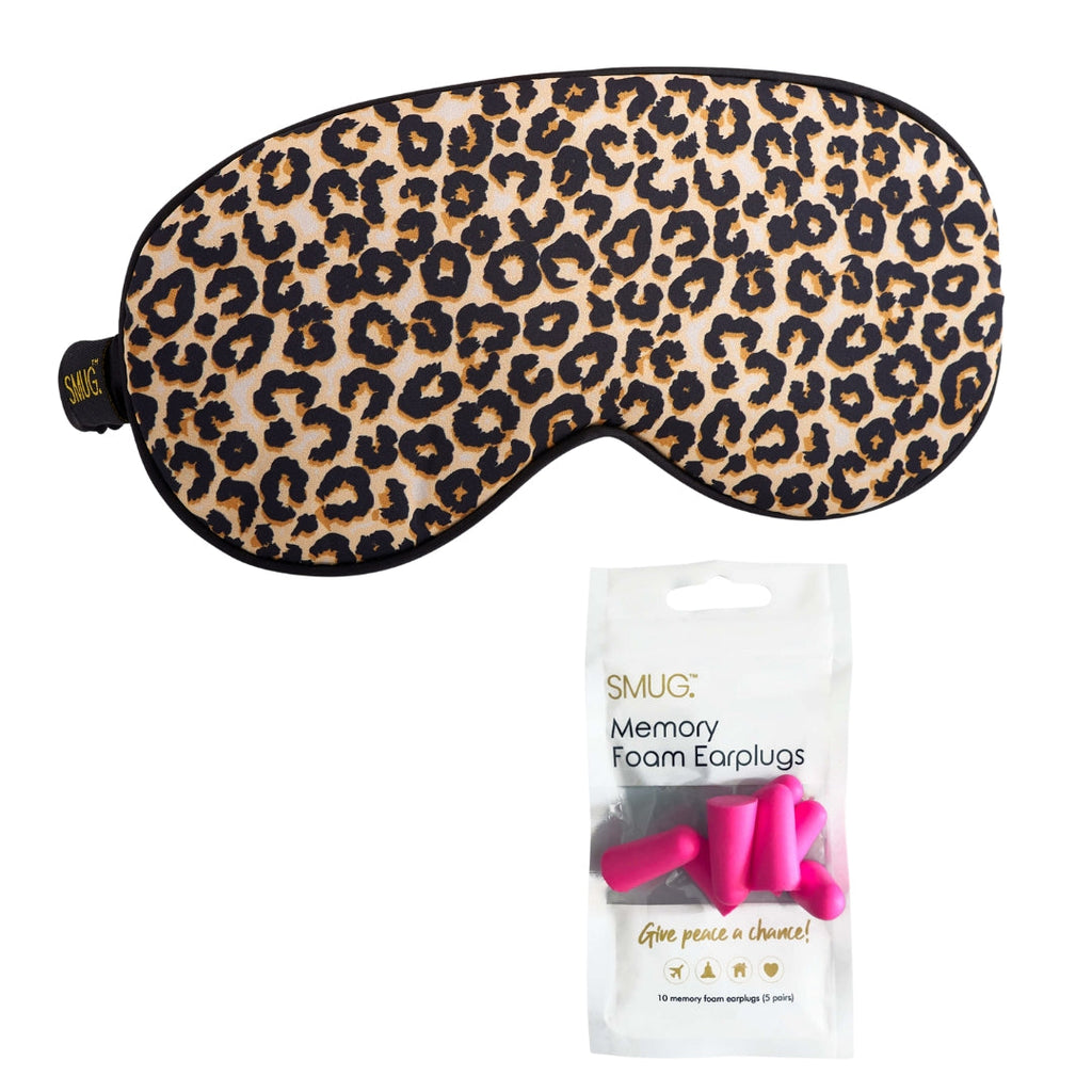 Leopard Print Satin Sleep Mask