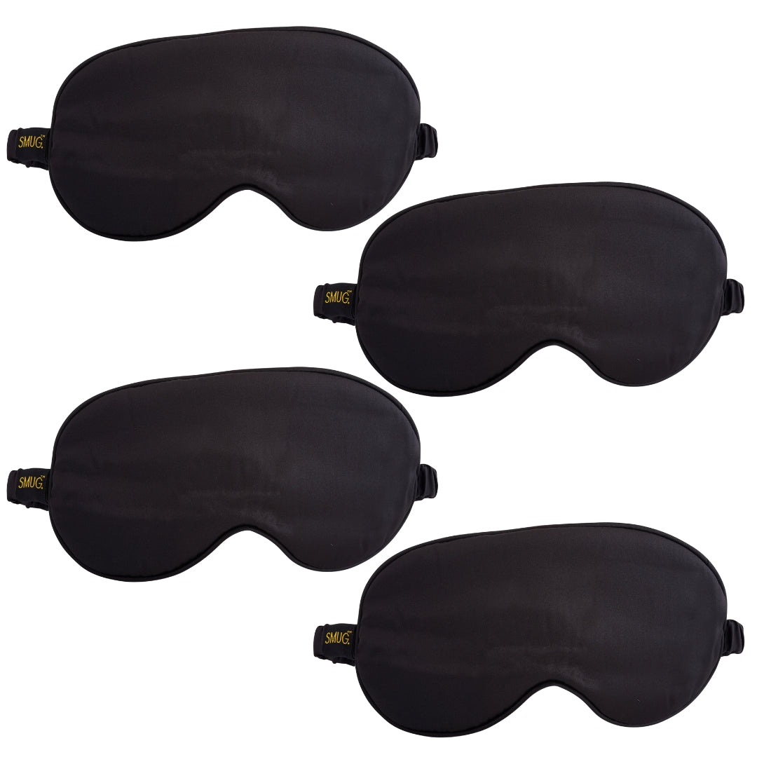 Satin Sleep Mask Multipack Set of 4 Assorted Designs