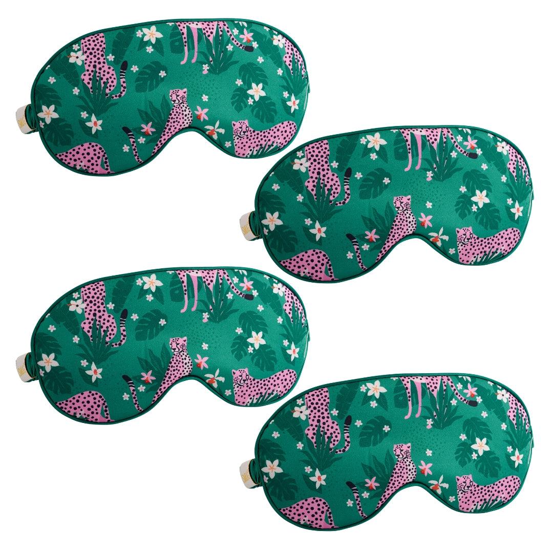 Satin Sleep Mask Multipack Set of 4 Assorted Designs