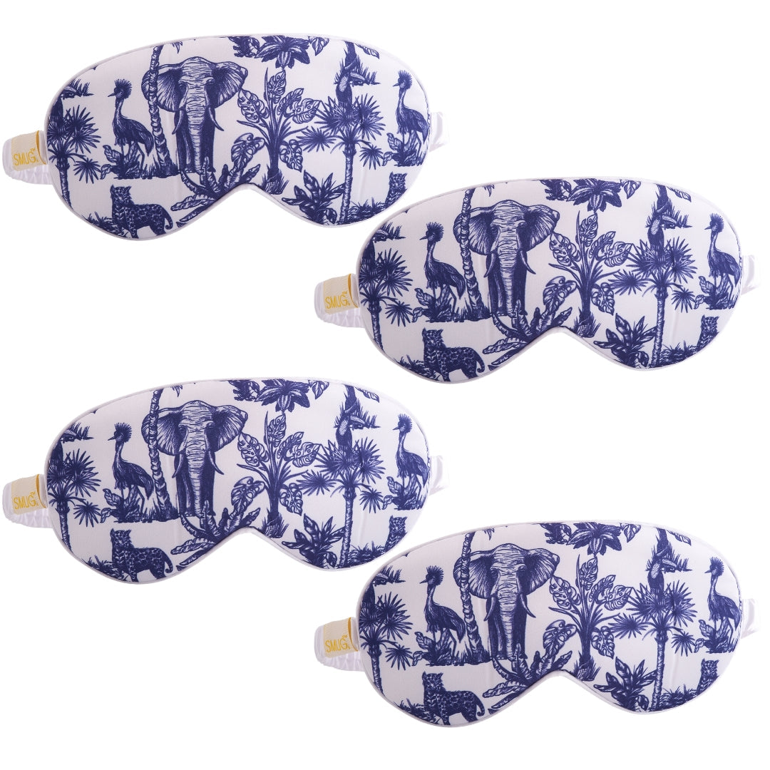 Satin Sleep Mask Multipack Set of 4 Assorted Designs