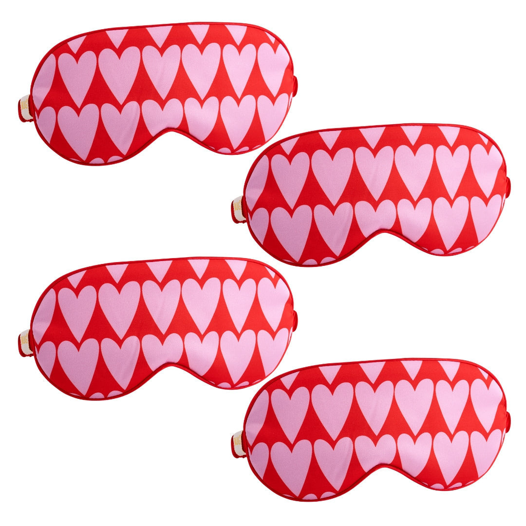Satin Sleep Mask Multipack Set of 4 Assorted Designs