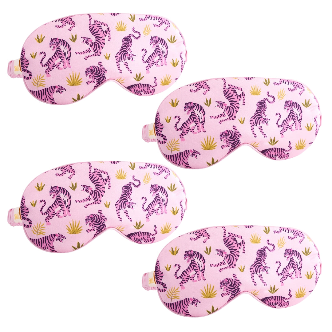 Satin Sleep Mask Multipack Set of 4 Assorted Designs