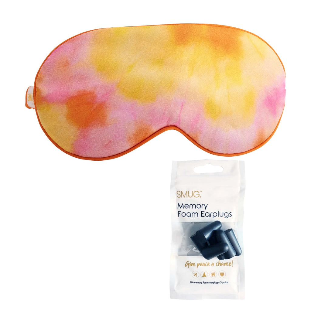 Orange Tie Dye Satin Sleep Mask