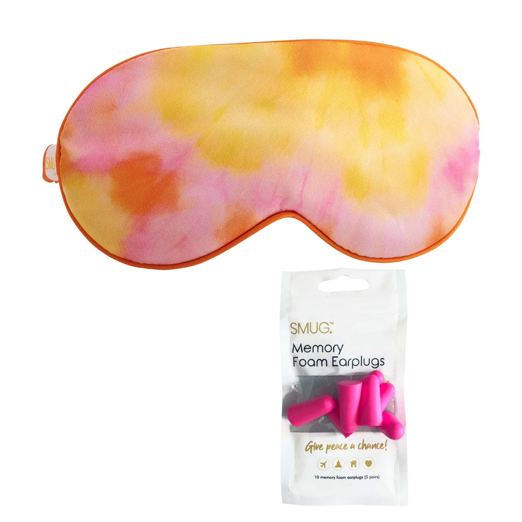 Orange Tie Dye Satin Sleep Mask
