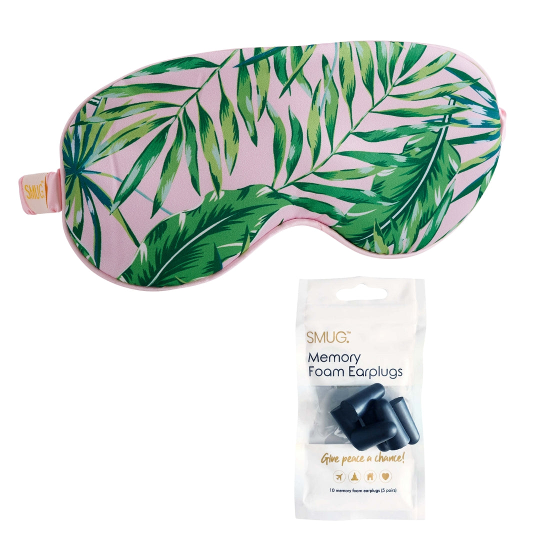 Satin Sleep Mask in Palm Print