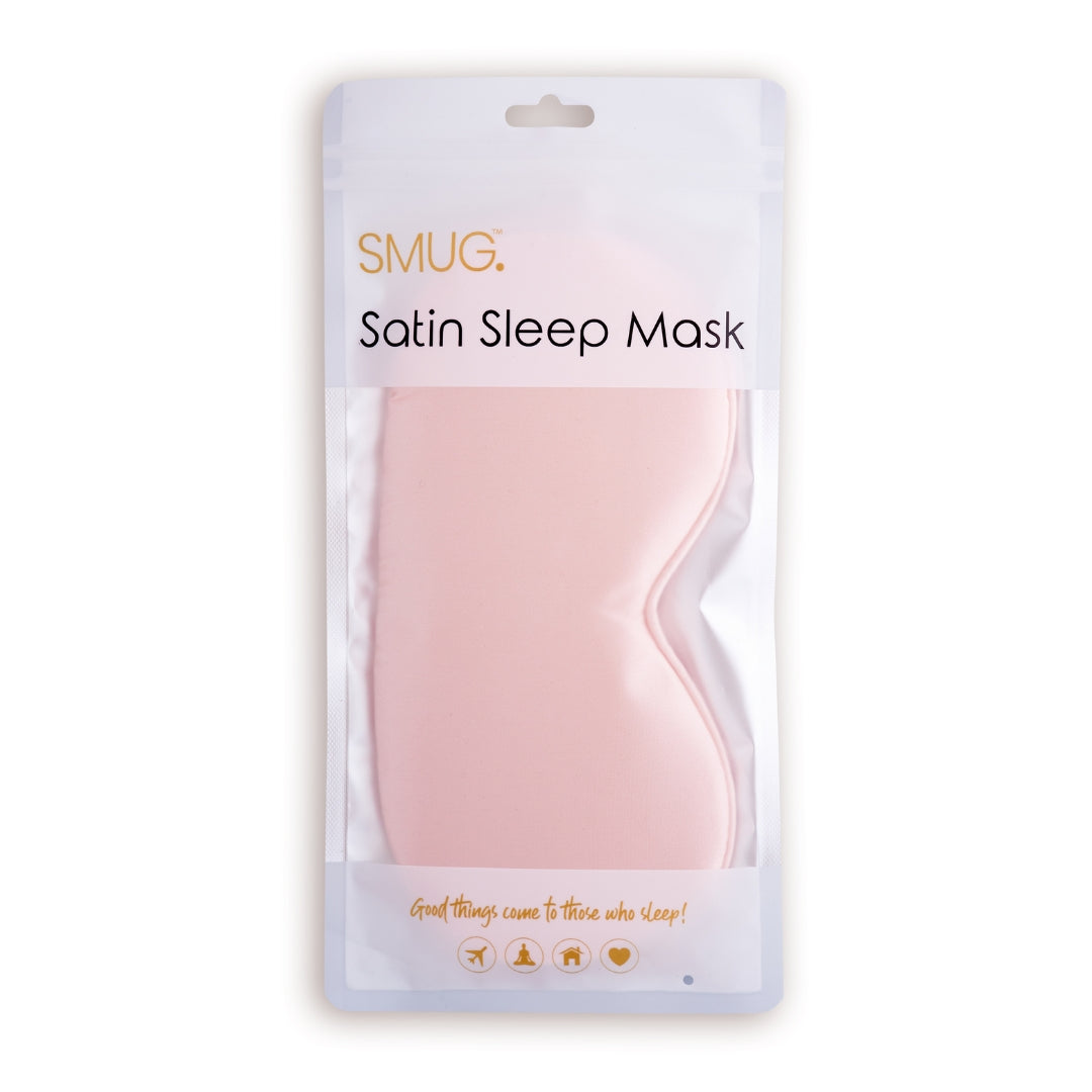 Pink Satin Pillowcases and Sleep Masks Set
