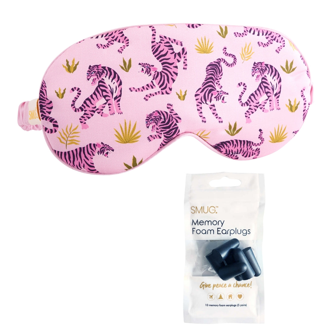 Pink Tiger Satin Sleep Mask