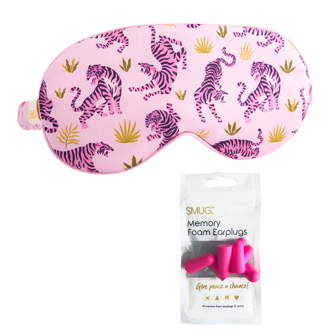 Pink Tiger Satin Sleep Mask
