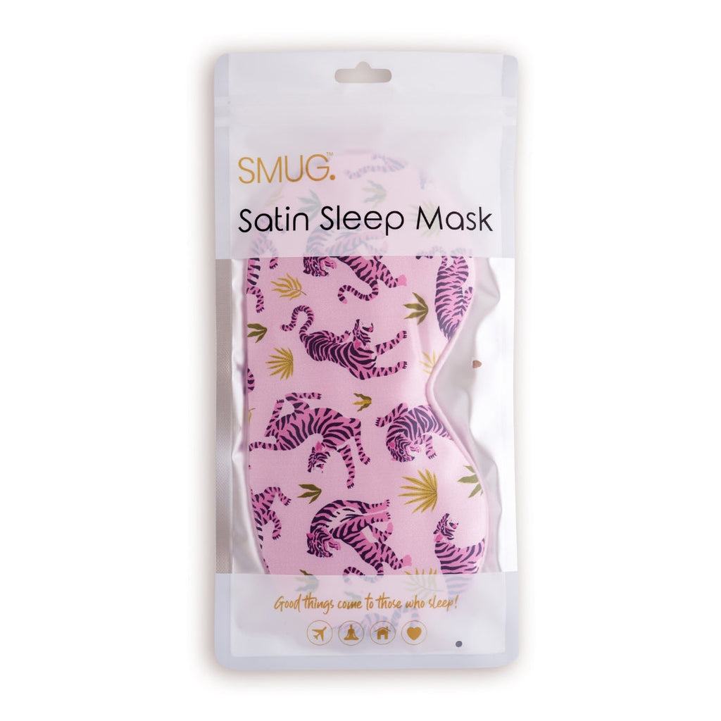 Pink Tiger Satin Sleep Mask
