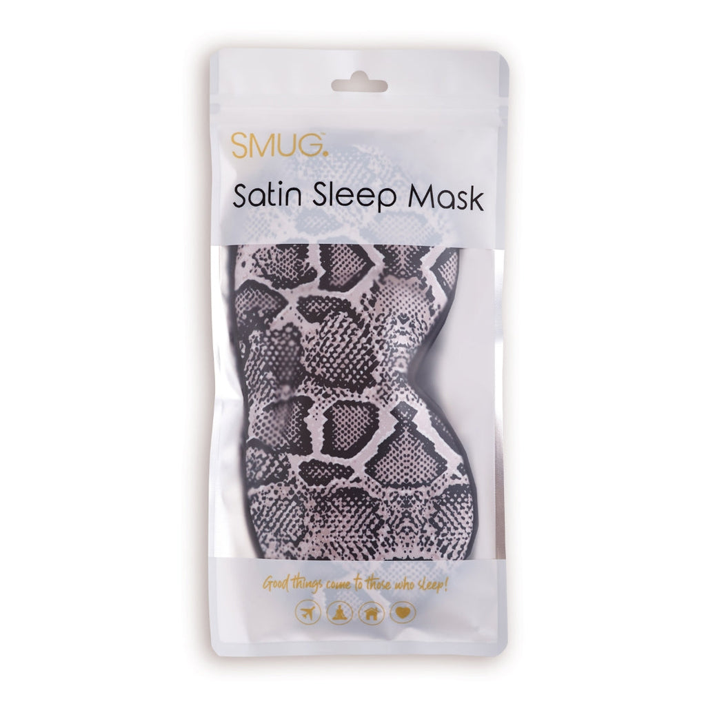 Satin Sleep Mask in Snake Print