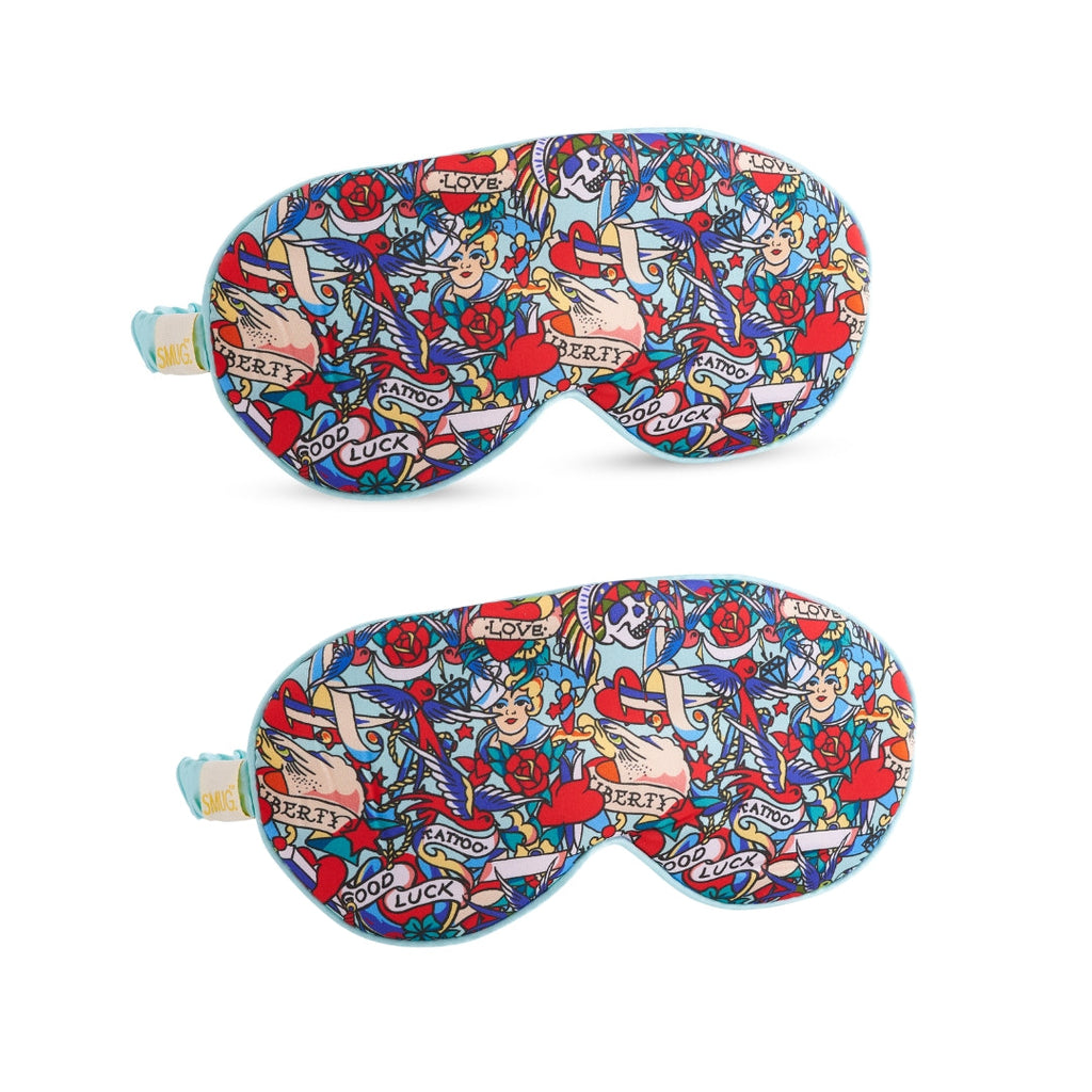 Satin Sleep Mask Twin Pack Sets in Various Designs
