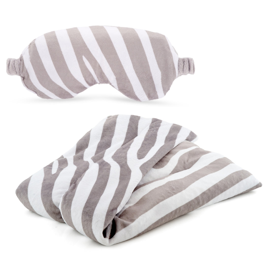 Soothing Lavender Hot and Cold Therapy Set in Zebra Print