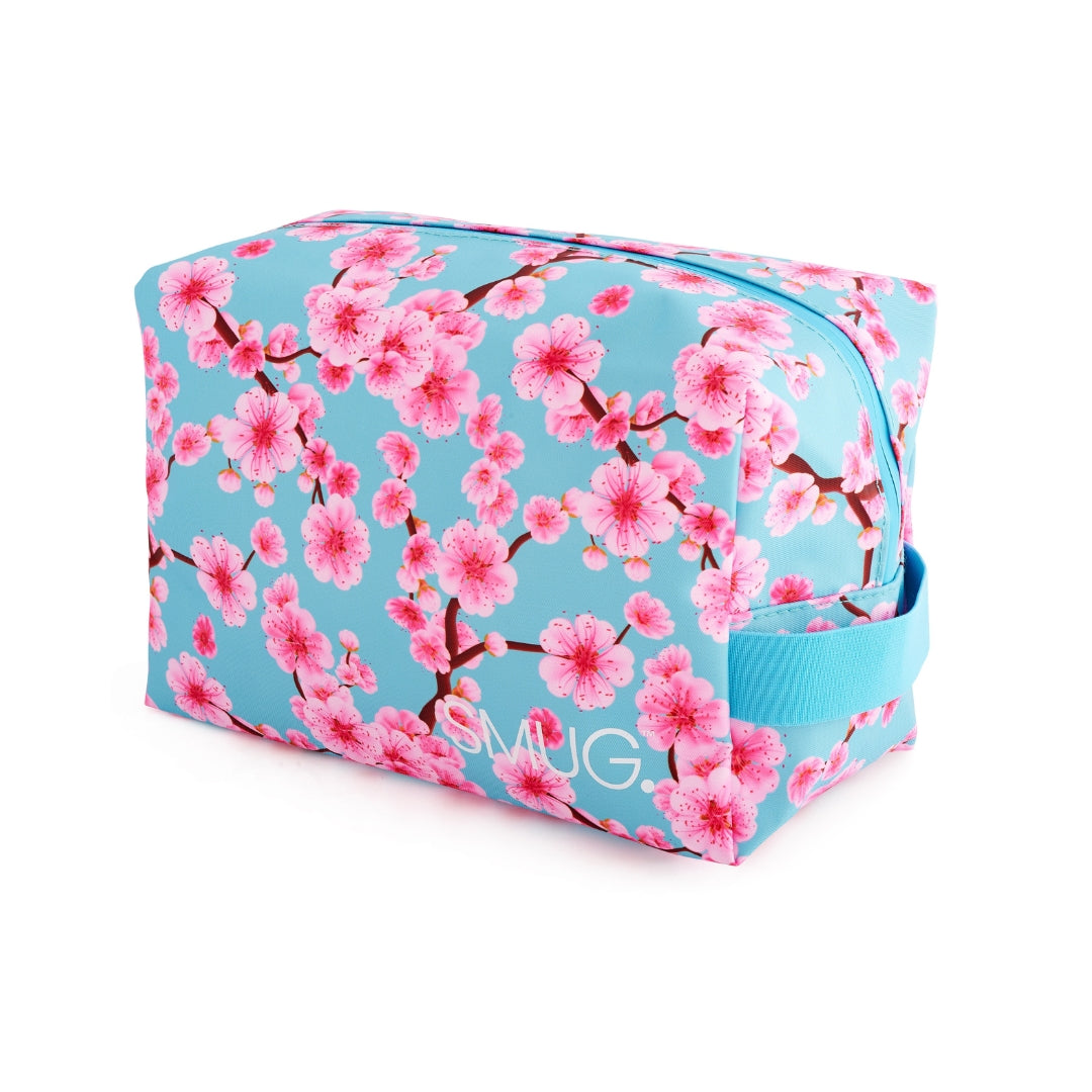 Cherry Blossom Wash Bag in Blue