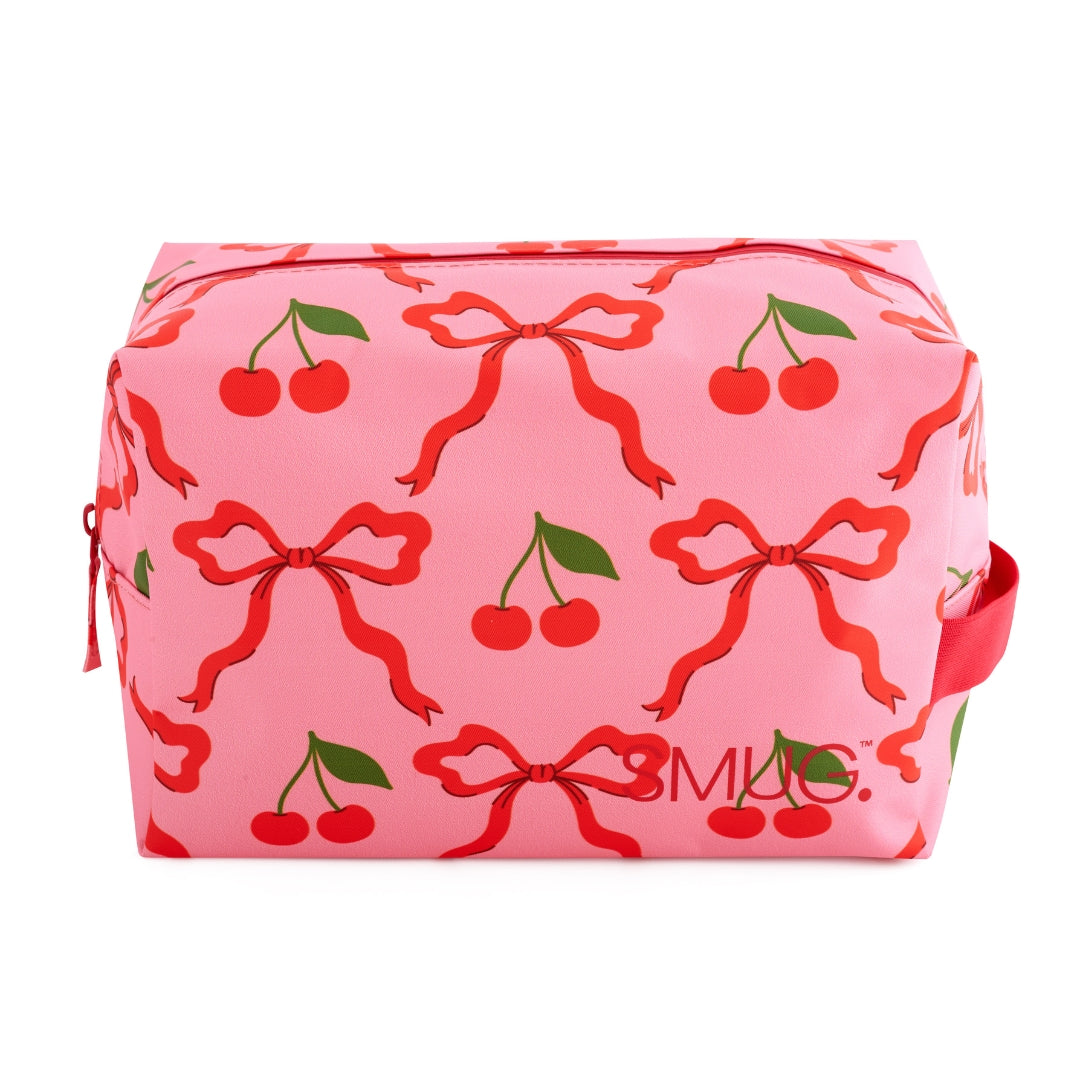 Red Cherries Print Wash Bag