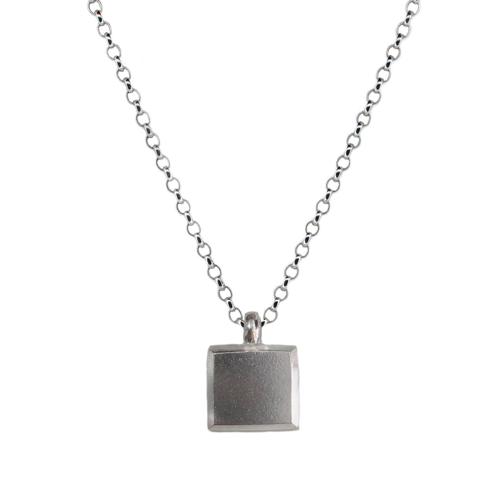 Square Sterling Silver Necklace