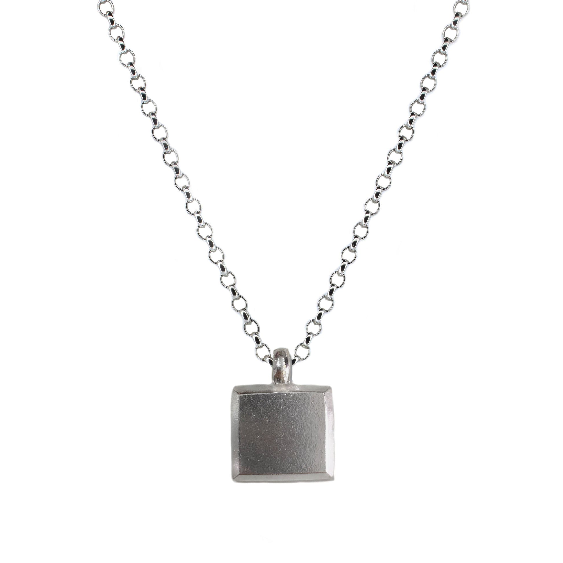 Square Sterling Silver Necklace