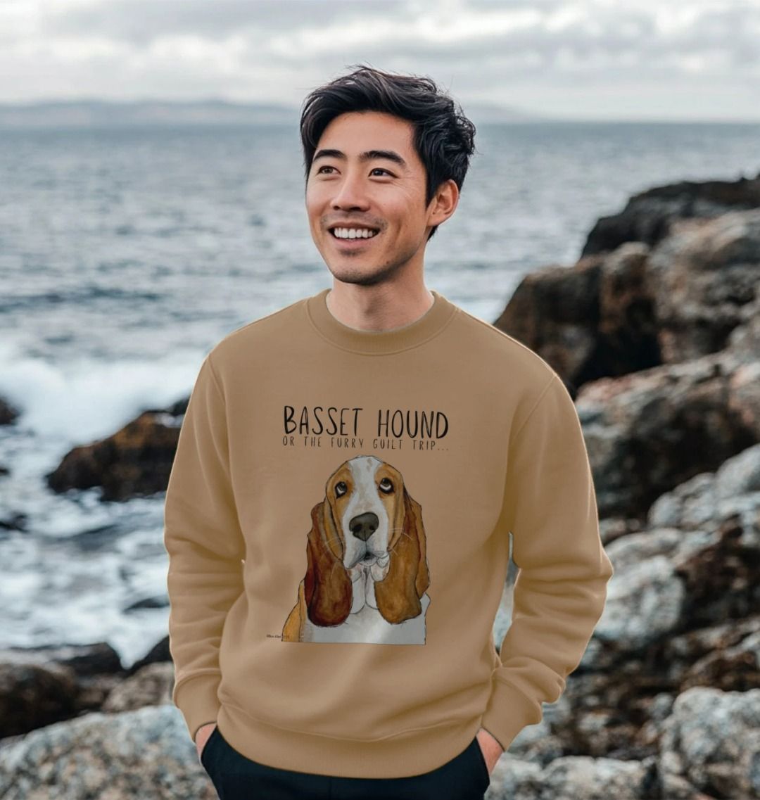 Basset Hound Crew Neck Sweatshirt