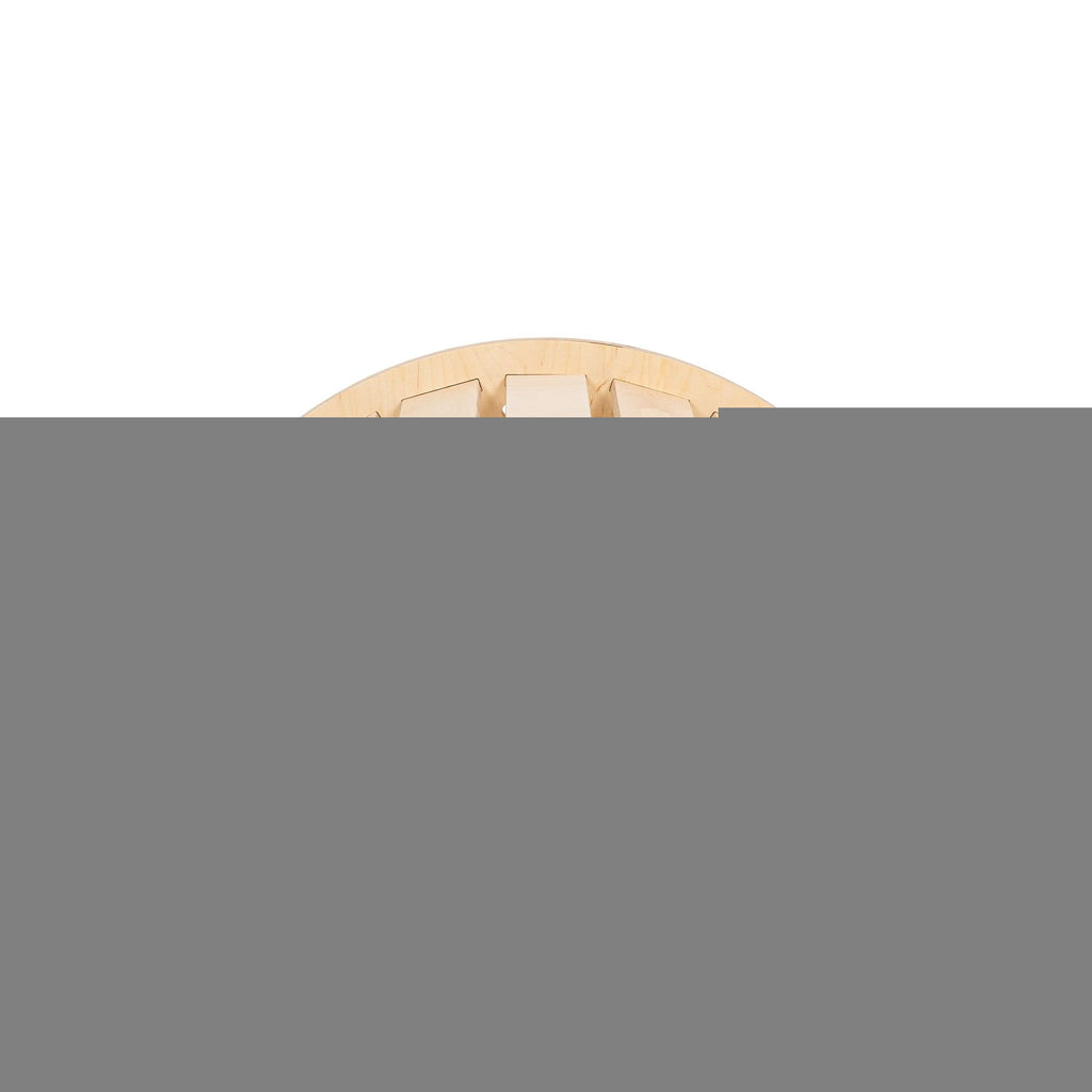 snug rocker in a bright playroom showing its sturdy birch plywood construction and practical 4-in-1 design