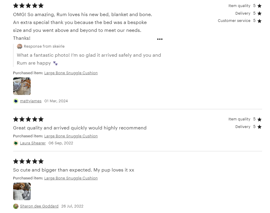 Large Bone Dog Snuggle Cushion