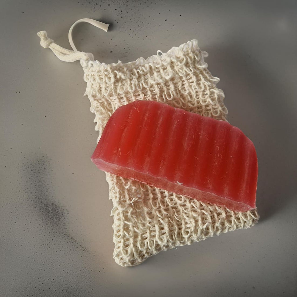 Natural Linen Exfoliating Soap Saver Bag