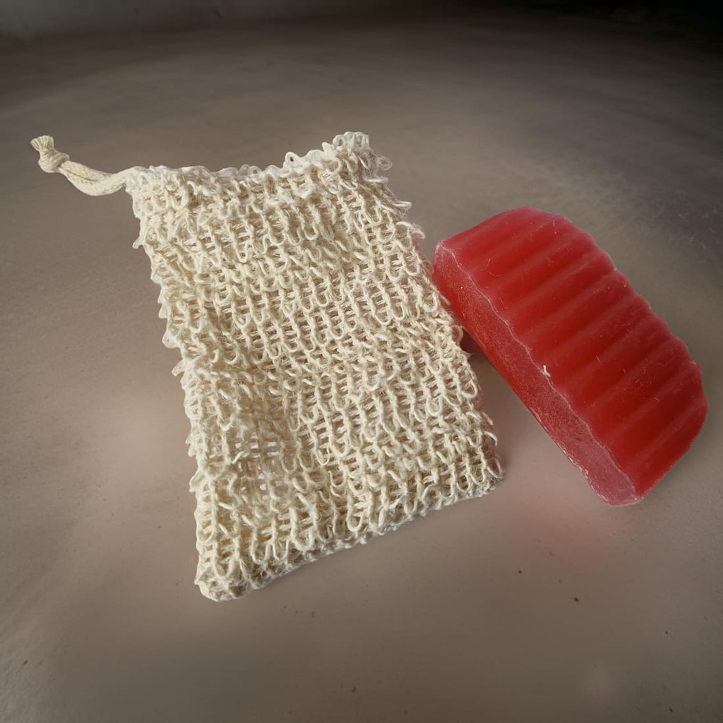 Natural Linen Exfoliating Soap Saver Bag