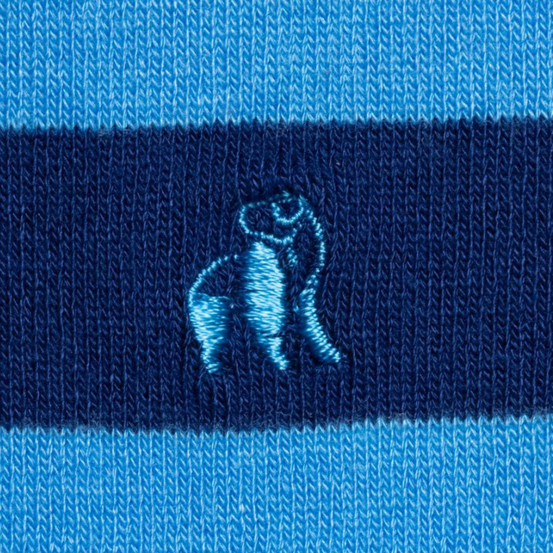 Blue Stripe Matching Bamboo Socks for Adults and Children