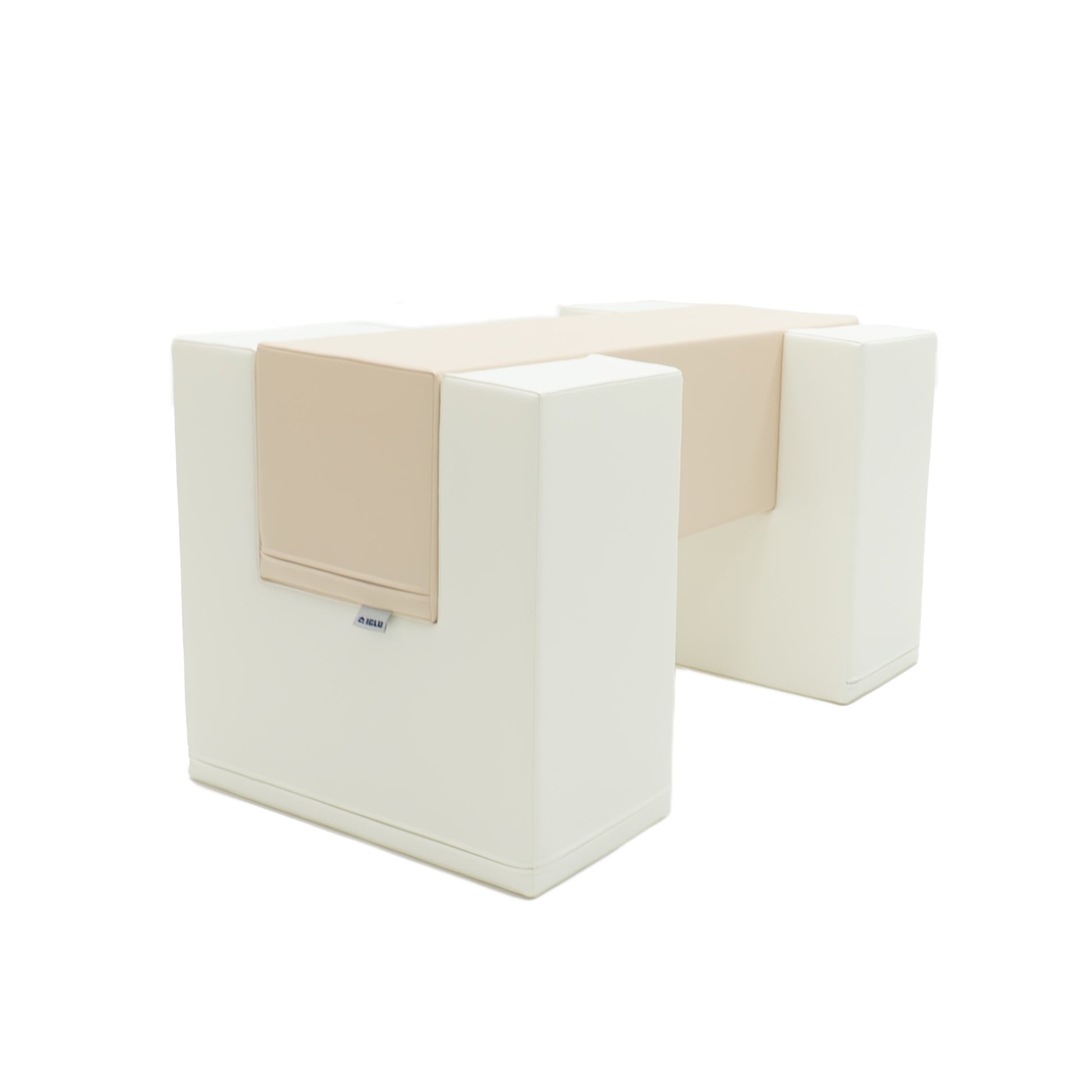 iglu beige balance bridge activity set for kids in a cozy, softly lit playroom setting